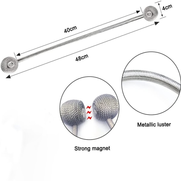 2 kpl Magneettiset Verhotarrat Verhokiinnikkeet Naru Kiinnikkeet C