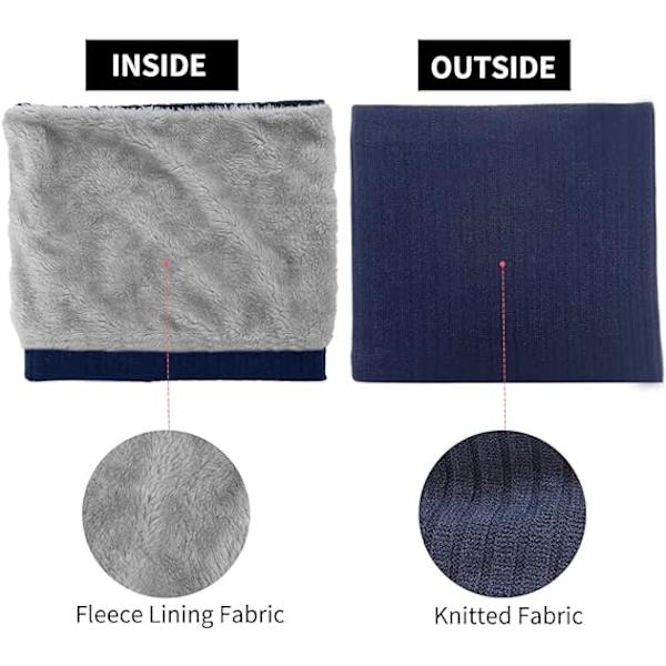 Fleece Halsvarmer Vindtett Termisk Halsvarmer for Menn Kvinner DXGHC