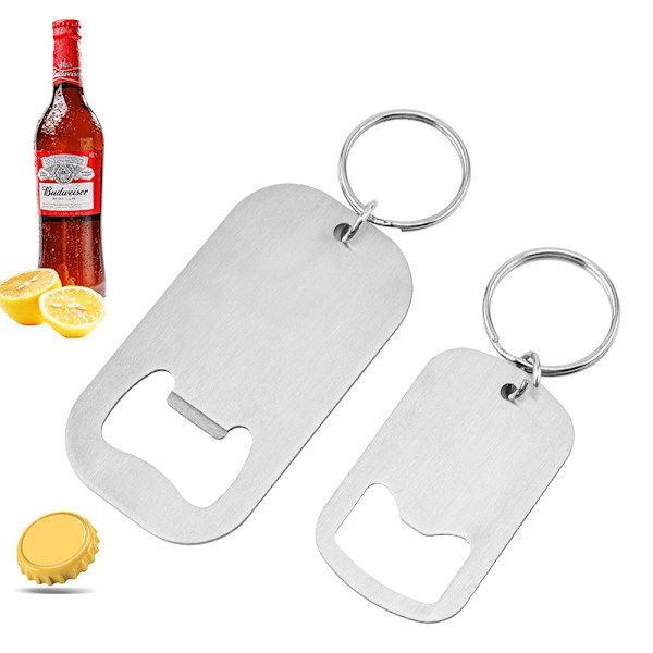 2-pack Tunga Rostfritt Stål Platt Flasköppnare, Solid och D