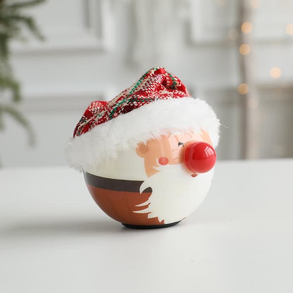 2 Julepynt Gammel mann snømann kule juletre liten