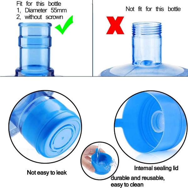 20 stk. Splash Caps til 5 Gallons Flaskekapsler Splash Caps Udskiftning