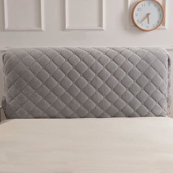 Thicken Quilted Headboard Cover Super Soft Comfotable Short Plush