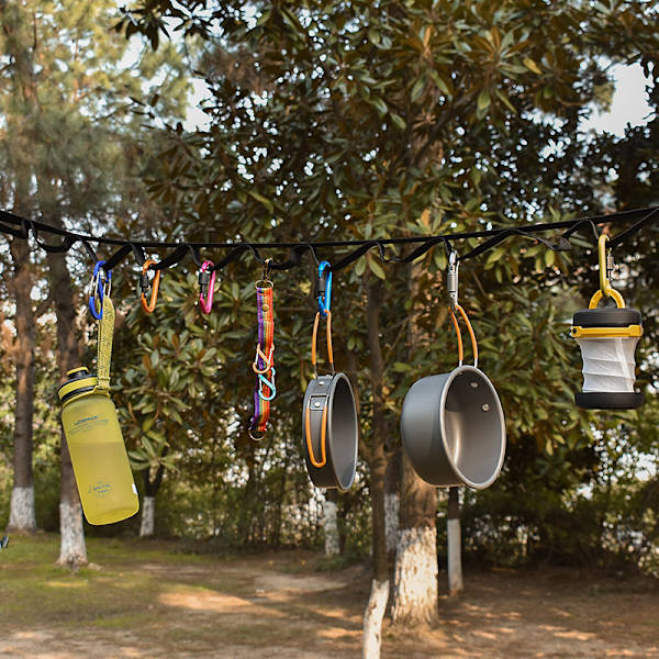 Multifunksjonelt telttau for utendørs camping, langhengende lampe