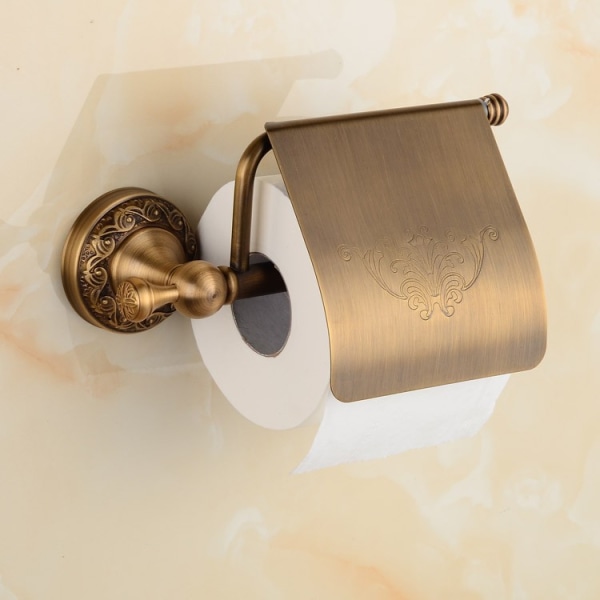 Antikt Toiletpapirholder, Retro Væghængt Toiletpapir, Messing