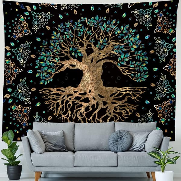 Life Tree -seinävaate - Bohemian Hippie Toivepuu