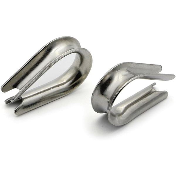Kabeltråd Lugs til 4mm Rustfrit Stål Marine Wire 10stk