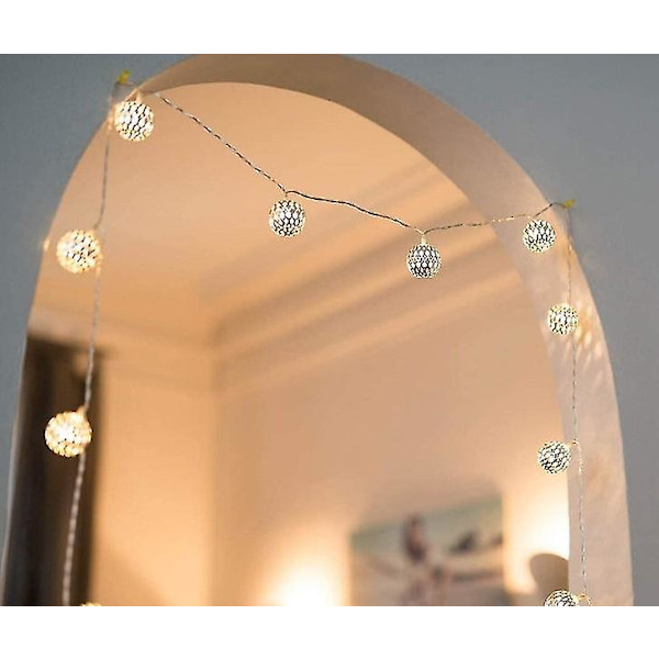 Marocko Led Fairy Lights - 6m Total längd 40 Varmvita lysdioder DXGHC