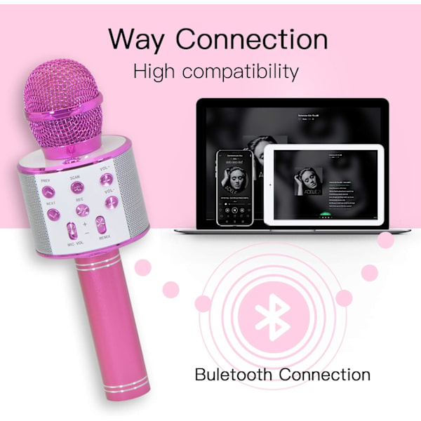 Trådløs Bluetooth karaoke-mikrofon, Bluetooth-mikrofon 858L