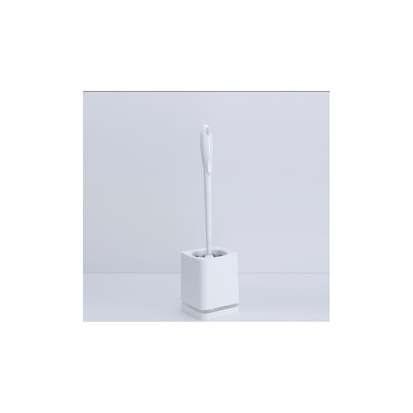Väggmonterad Toalettborste Set Ingen Döda Vinklar Toalettborste, Vit