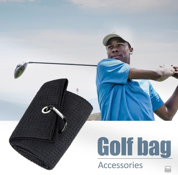 Tri-Fold Golfhandduk - Premium Mikrofibertyg - Präglad Mönster