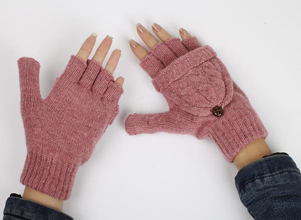 3 par Dame Fingerløse Vanter - Vintervarme Vanter
