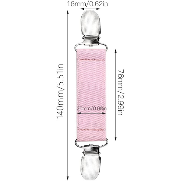 4 Elastiske Cardigan-Klips, (Pink, Grå) Dame Elegant C DXGHC