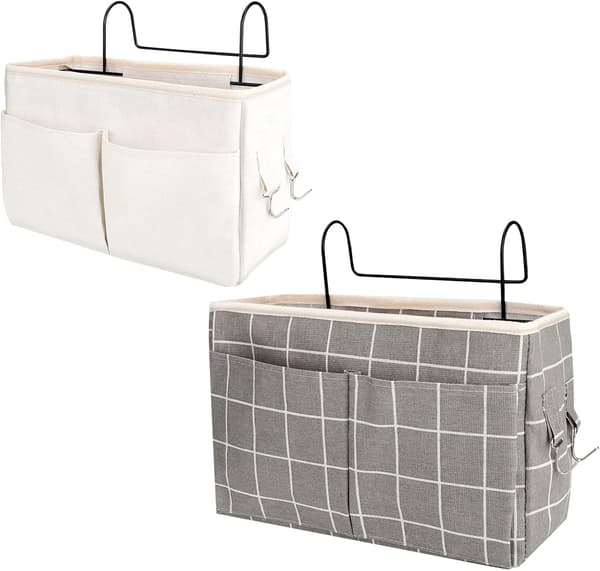 Sängbord Organizer 2 st Sängpåsar Hängande Korg Förvaring Vatten