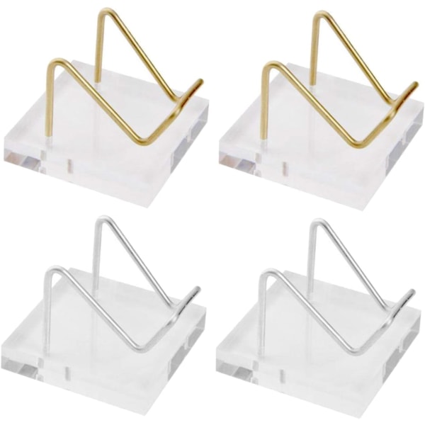 4x Akryl Display Stativ Holder for Krystallprøver Edelstener Ag