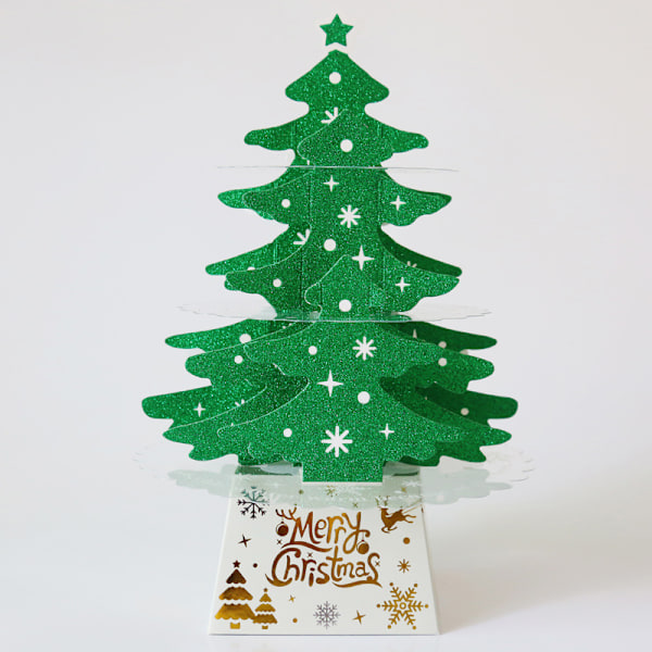 Gröna julgranskulor Mini Desktop Julgranskort Ornament Sh