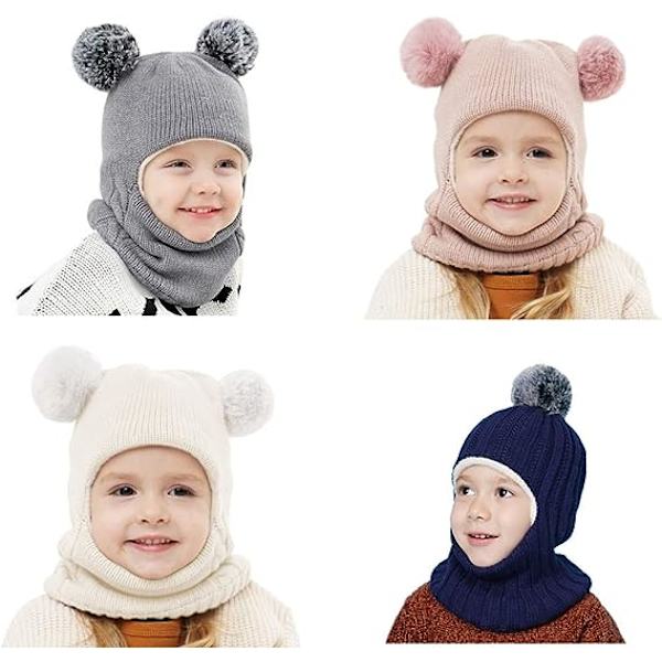 Ørevarmere for babyjente og babygutt, hode skjerf, skjerf, barnehue og ne