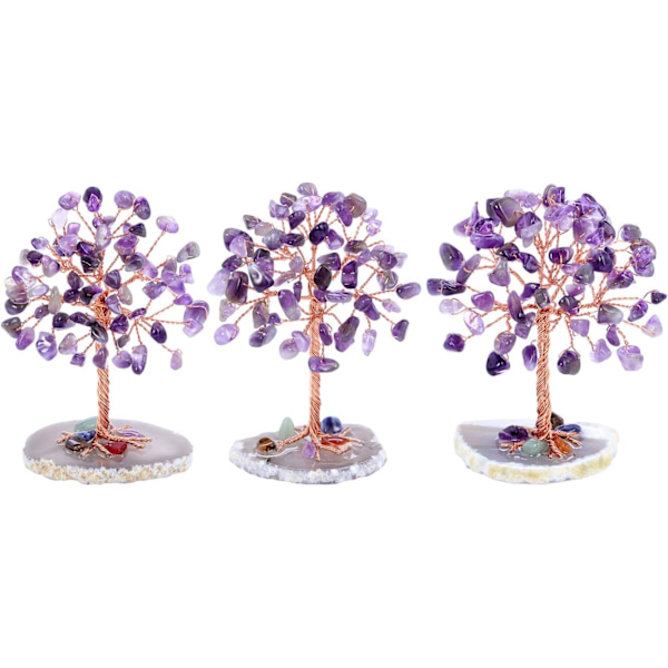 Mini Crystal Tree Healing Crystal Tumble Stone Elämän Puu F DXGHC