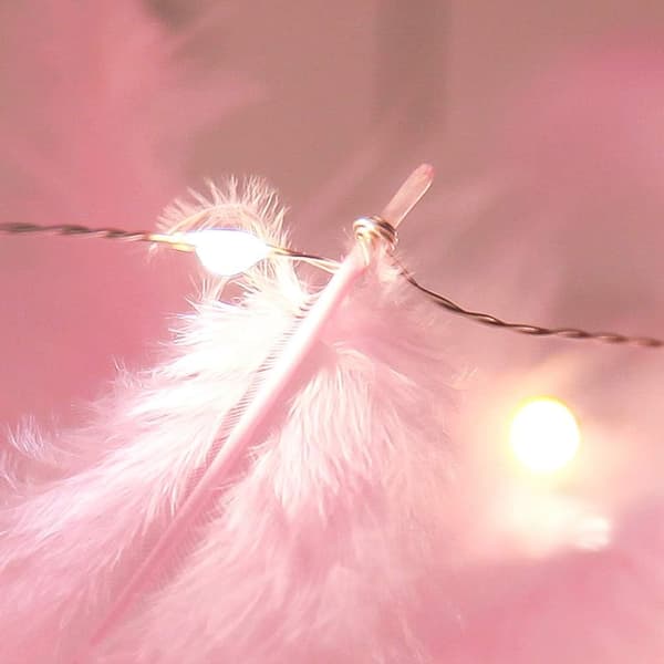 300 stk. LED Rose Feather Fairy String Lights med 8 Lystilstande