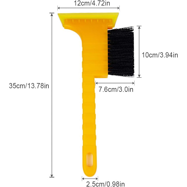 2 i 1 Bilskrab med Kost Sne Squeegee Frost Skrab