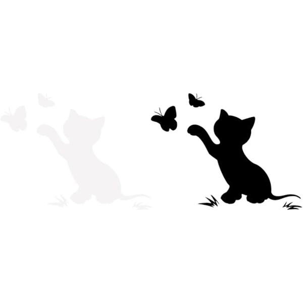 2 stk. Kat Bilsticker Sjove Køretøjs Dekal Bilsticker Bilstrimmel