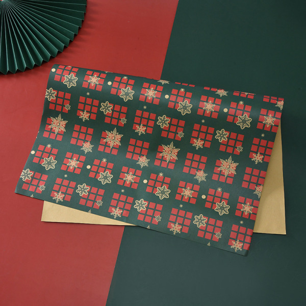 8 förpackningar med 8 mönster julmönster omslagspapper Santa Clau