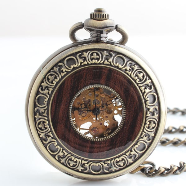 1 stk. Mænds Håndoptrukket Mekanisk Lommeur Vintage Steampunk Wo