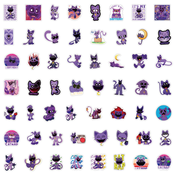 55 stk Gengar Stickers Tegneserie Anime Æstetisk Vandafvisende Vinyl Sticker til Vandflaske Laptop Telefon Scrapbooking Journal