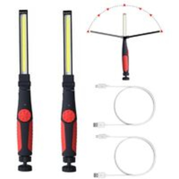 Työmaavalaisin 2PC 15W 700 lumenia 3000mAh COB-lamput - punainen
