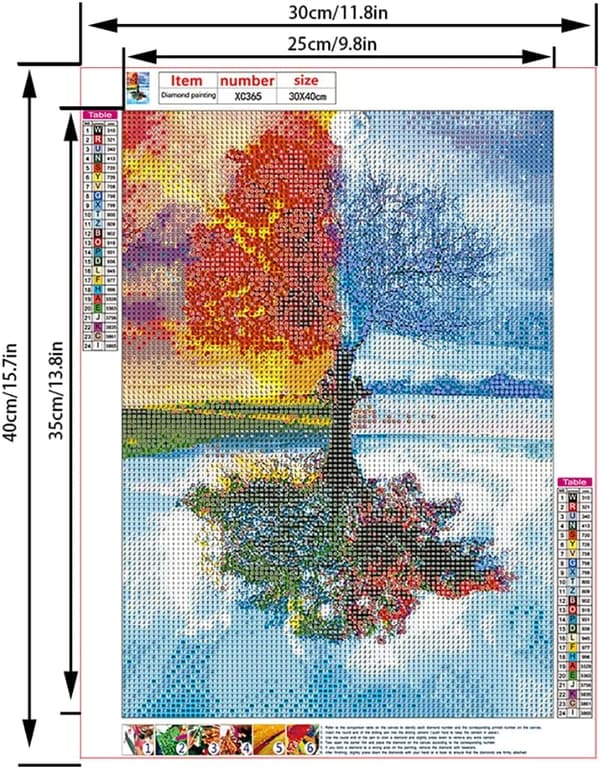 5D Diamantbroderikit for Voksne, Barn DIY Diamant etter Tall