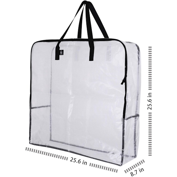 4-pack Överstora Transparenta Förvaringsväskor för College, Flyttning, etc.