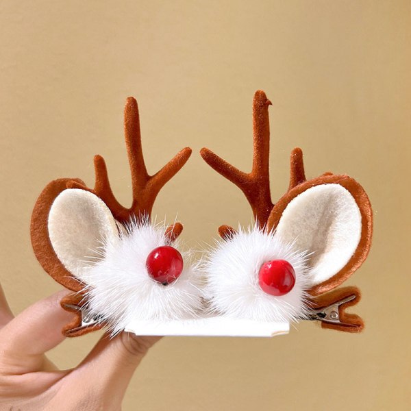 Six pcs 2022 new Christmas headband cute elk horn headband wit