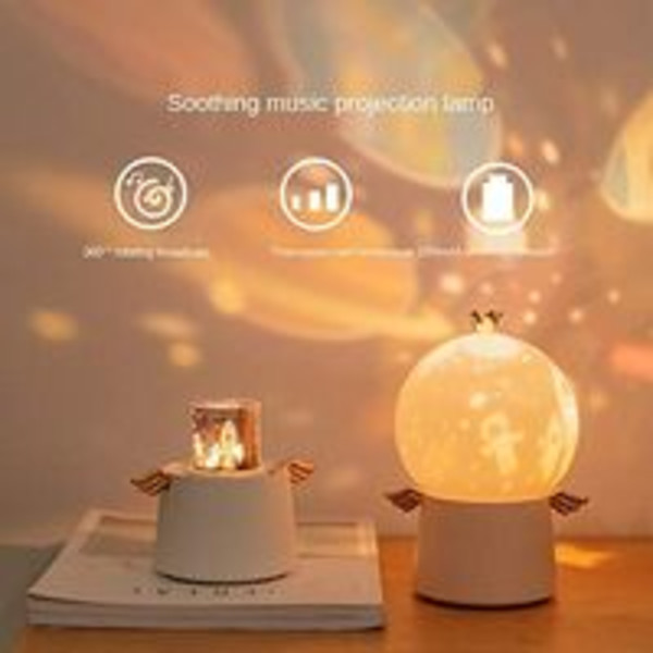 Engle-vaktmann stjernehimmel projeksjonsmusikk LED-lys slør