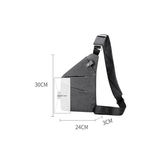 Varkaudenestolaukku, crossbody-olkalaukku matkustamiseen naisille ja miehille, moniosainen säädettävä olkahihna, 6