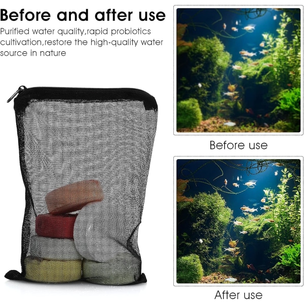 Akvarium Filterpåsar - Fisktank Media Mesh Filterpåse Hög Flöde F