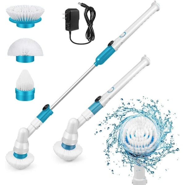 Spin Scrubber, 360 Cordless Tub and Tile Scrubber, Multi-Purpose Power Surface Cleaner with 3 Replaceable Cleaning Scrub