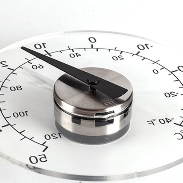 Cirkulärt Fönster Väderstation - Transparent Termometer - Väder