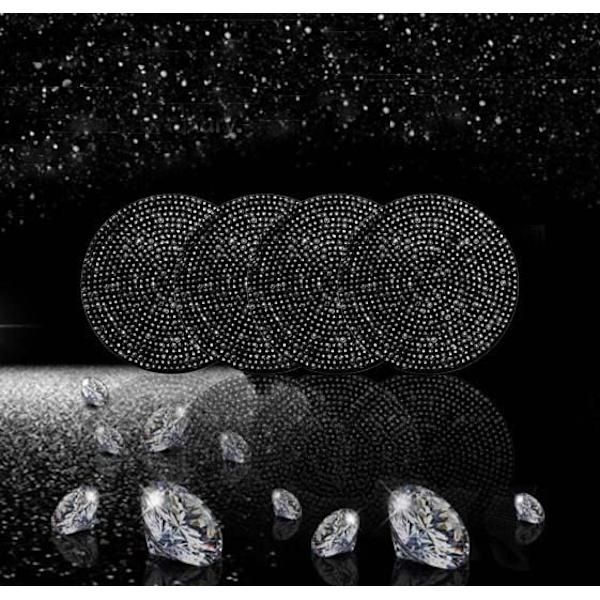 4 stk. Bling Bilcoaster, Universelle Bling Bilinteriør Tilbehør