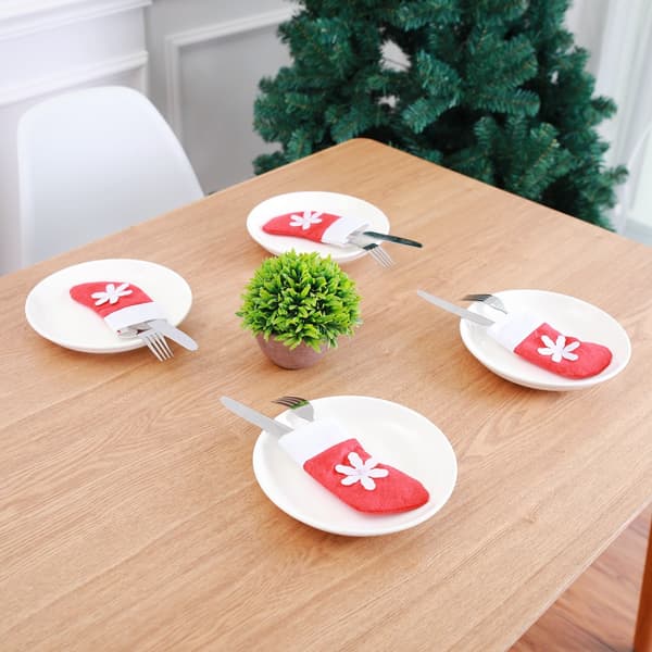12 kpl Joulupöydän Kattaussuoja Creative Table Non-woven Fabr