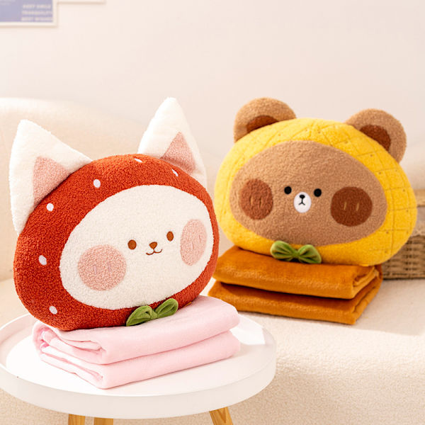（Lamm）Plush Leksaksdjur Fruktkuddefilt