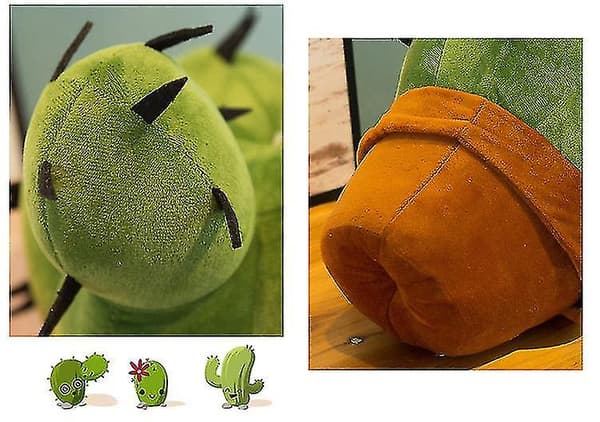 Simulerad kaktus prydnad 37cm plysch leksak kaktus docka docka hem g