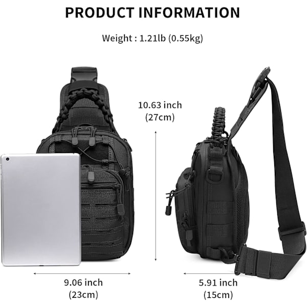 Axelremsväska Militär Taktisk Axelväska Molle Messenger Bag