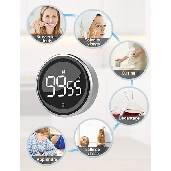 Køkken Timer Digital Timer med Stopur Funktion og Tælling DXGHC