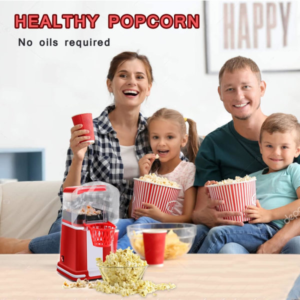 Corn Popcorn Maker, Elektrisk Husholdnings Automatisk Mini Air Popcorn