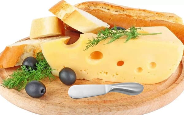 Sett med 4 Multifunksjonelle Rustfrie Stål Ost- og Smørkniver DXGHC