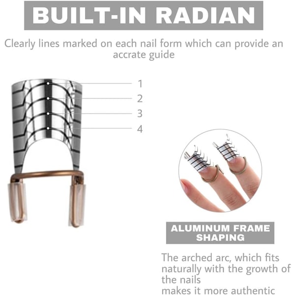 Skabelon, Negleskabelon til Gel Builder, Neglekunst Tips Forlængelse