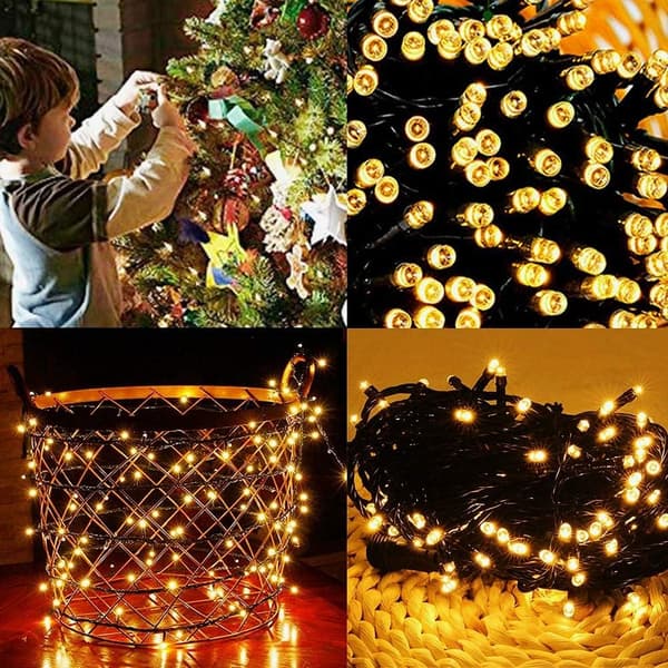 72FT Solcelle-lysstreng til udendørs, 200 LED Ekstra-lyse Solcelle-julelys