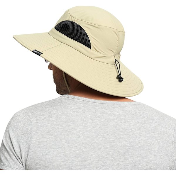 Beige Solhat til Mænd og Kvinder Sommer UV Beskyttelse Udendørs Vandreture DXGHC