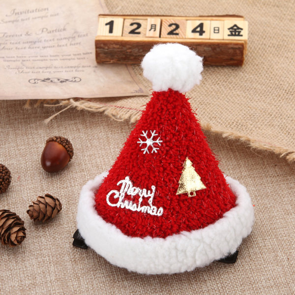 Fire store julehat hår klip sød sød hat anker gave festiv