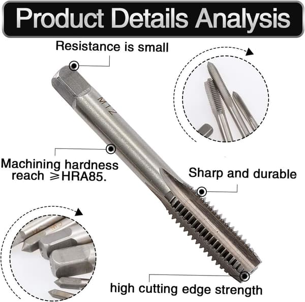5 stk Store Kobolt HSS Titanlegering Borsett Konisk Dr DXGHC