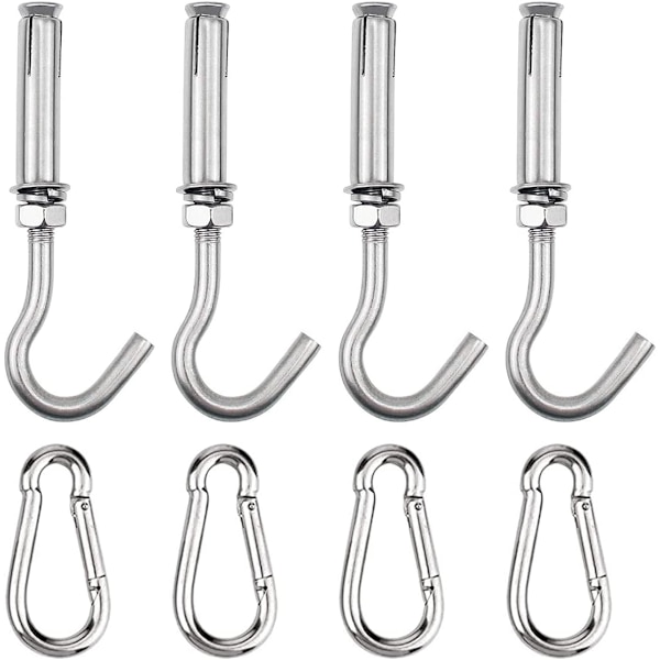 Skuggsegel Fästkit - 4-pack Förlängningskrokar och